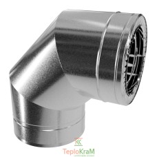 Коліно 90° на димохід Ø 180/250 мм нерж/оц 1 мм