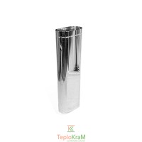 Труба овальна димохідна 0,5 м 100х200 мм нержавіюча сталь 0,8 мм