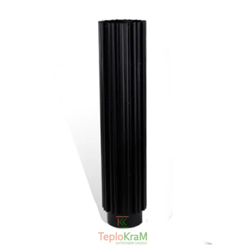 Труба-радіатор Versia-Lux 0,5 м Ø 150 чорна сталь 2 мм