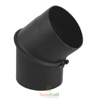 Коліно регульоване Darco 45° на димохід Ø 150 чорна сталь 2 мм
