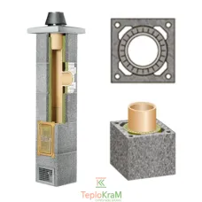 Комплект керамічного димоходу Schiedel UNI однотяговий без вентиляції 160 мм 8 м