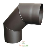 Колено Darco 90° на дымоход Ø 150 черная сталь 2 мм (антрацит)