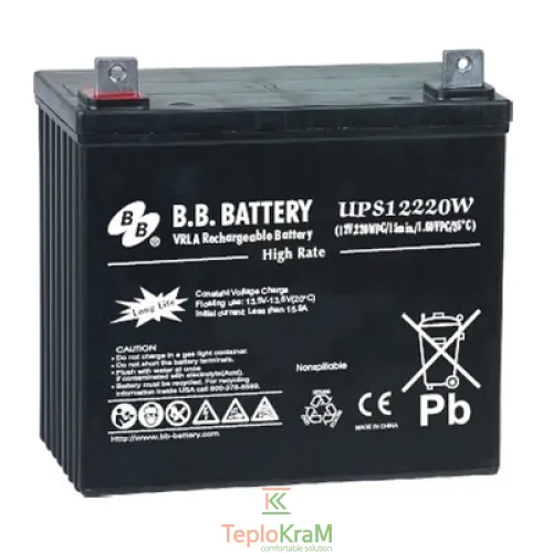 Акумулятор AGM B.B. Battery UPS 12220 12 В, 55 А/год