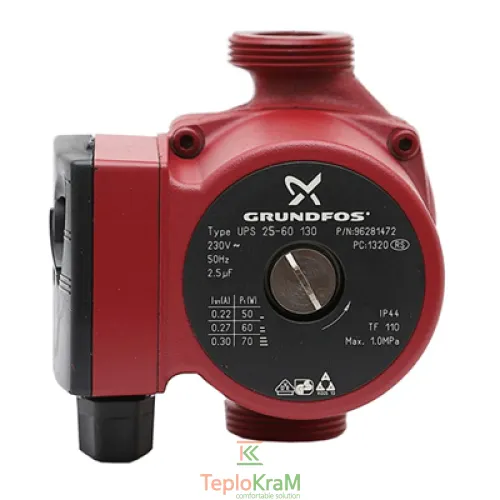 Насос циркуляційний Grundfos UPS 25-60 130