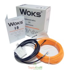 Комплект для теплої підлоги під плитку двожильний Woks 18, 500 Вт, 28 м