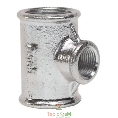 Тройник редукционный оцинкованный Gebo 130-32V внутренняя резьба 1 1/2"х 1" х 1 1/2"