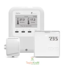 Контроллер TECH WiFi OT с функцией OpenTherm и WiFi (с комнатным регулятором R-8b и датчиком температуры на улице ST-291p NTC)
