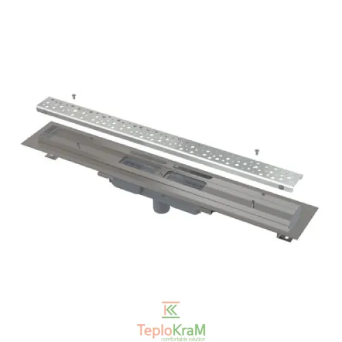Водоотводный желоб Alcaplast APZ111-850L Low, с антивандальной решеткой (глянец.)