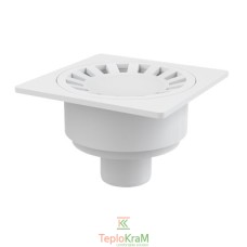Сливной трап Alcaplast, 150x150/50 мм, с прямой подводкой, решетка пластик, гидрозатвор мокрый (APV16)