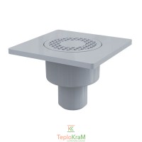 Сливной трап Alcaplast, 150x150/50 мм, с прямой подводкой, решетка пластик, гидрозатвор мокрый (APV4)