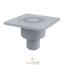Сливной трап Alcaplast, 150x150/50 мм, с прямой подводкой, решетка пластик, гидрозатвор мокрый (APV4)