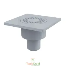 Сливной трап Alcaplast, 150x150/50 мм, с прямой подводкой, решетка пластик, гидрозатвор мокрый (APV4)