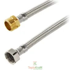 Шланг для води Luxor DN 6 гайка 1/2"-штуцер 1/2" 80 см (бронза/нікель)
