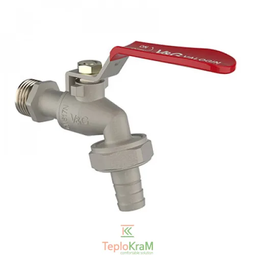 Кран для поливу V&G VALOGIN Optima, 3/4", червона ручка-ричаг (VG-105102)