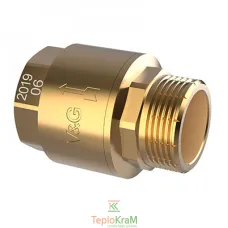 Клапан обратный V&G VALOGIN, ВхН 1 1/4", с латунным штоком (VG-401304)