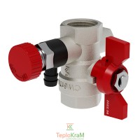 Кран кульовий V&G VALOGIN з дренажем та відповітрювачем, ВхВ 3/4" (VG-108102)