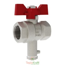 Кран шаровой V&G VALOGIN для подключения датчика температуры, ВхВ 3/4" (VG-109102)