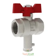 Кран шаровой V&G VALOGIN для подключения датчика температуры, ВхВ 3/4" (VG-109102)