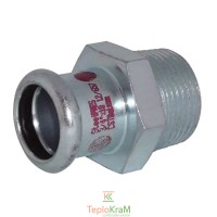 Перехідник сталевий Ø 18 мм х зовнішня різьба 3/4", оцинкований RM steelPRES 387 (387304018)