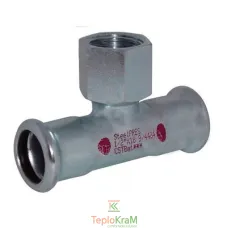Тройник стальной Ø 88,9 х внутренняя резьба 1/2" х 88,9 мм, оцинкованный RM steelPRES 389 (389102088)