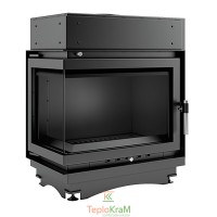 Камінна топка Kratki Maja PW/BL/12/BS/W 8 кВт, ліва з водяним контуром