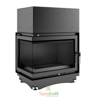 Каминная топка Kratki Zuzia/PW/BL/15/BS/W 12 кВт, левая с водяным контуром