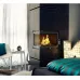 Каминная топка Kratki Zuzia/PW/BL/15/BS/W 12 кВт, левая с водяным контуром