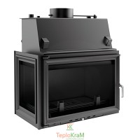 Камінна топка Kratki Zuzia/PW/BL/19/W 19 кВт, ліва з водяним контуром