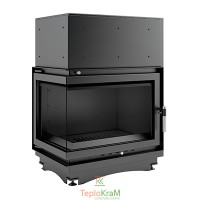 Камінна топка Kratki Zuzia/PW/BL/19/BS/W 19 кВт, ліва з водяним контуром
