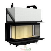 Камінна топка Gavryliv & Sons 33х100х33х54+H 14 кВт, тристороння з гільйотиною, рифлений шамот