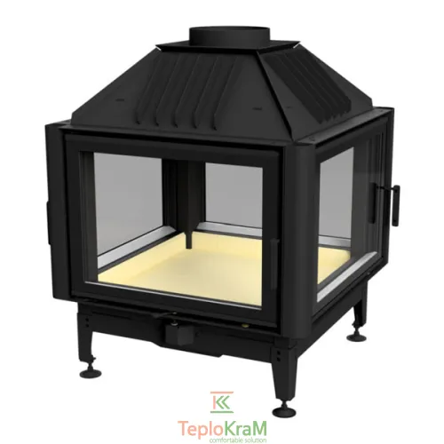 Камінна топка Gavryliv & Sons 4D Panorama 70 12 кВт, чотиристороння