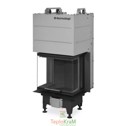 Камінна топка Romotop HEAT C 3g L 50.52.31.26, 5,7 кВт, тристороння з гільйотиною, темне футерування