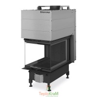 Каминная топка Romotop HEAT U 3g L 50.52.70.26, 10 кВт, трехсторонняя с гильотиной, темная футеровка