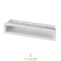 Вентиляційна решітка тунельна з рамкою Darco KRVO-I/R, 450x100 мм, біла