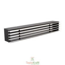 Вентиляційна решітка DARCO LOFT 350x60 мм, чорна+хром