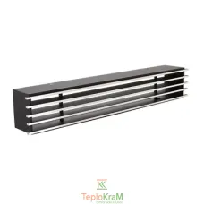 Вентиляційна решітка DARCO LOFT 350x60 мм, чорна+хром
