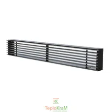 Вентиляційна решітка DARCO LOFT 650x60 мм, чорна+хром