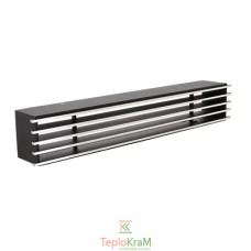 Вентиляційна решітка DARCO LOFT 350x100 мм, чорна+хром