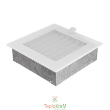 Вентиляционная решетка Kratki 17BX 17x17 см, белая, с жалюзи