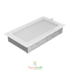 Вентиляційна решітка Kratki 30BX 17x30 см, біла, з жалюзі