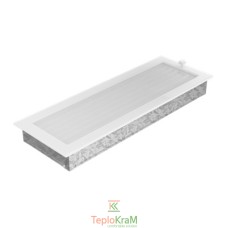 Вентиляционная решетка Kratki 49BX 17x49 см, белая, с жалюзи