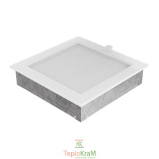 Вентиляційна решітка Kratki 22BX 22x22 см, біла, з жалюзі