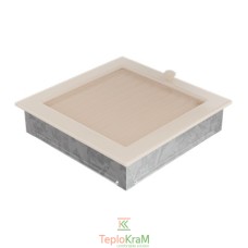 Вентиляційна решітка Kratki 22KX 22x22 см, кремова, з жалюзі