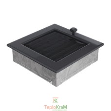 Вентиляционная решетка Kratki 17GX 17x17 см, графитовая, с жалюзи