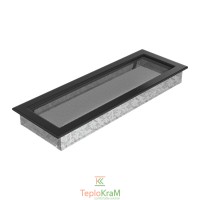 Вентиляционная решетка Kratki 49C 17x49 см, черная