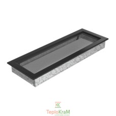 Вентиляционная решетка Kratki 49C 17x49 см, черная