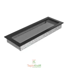 Вентиляционная решетка Kratki 49C 17x49 см, черная