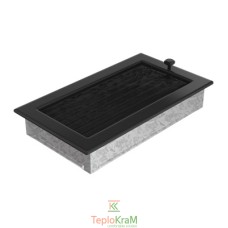 Вентиляційна решітка Kratki 30CX 17x30 см, чорна, з жалюзі