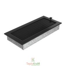 Вентиляционная решетка Kratki 37CX 17x37 см, черная, с жалюзи