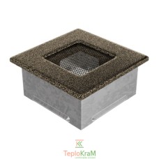 Вентиляционная решетка Kratki 117CZ 11x17 см, черно-золотая